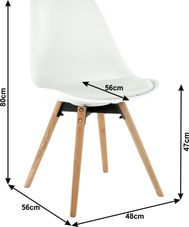 Jídelní židle SEMER New, bílá/buk