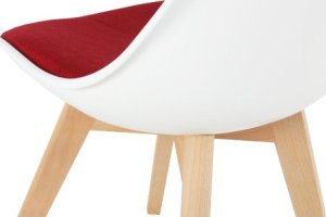 Židle, bílá / červená, DAMARA