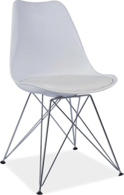 Designová židle METAL, bílá