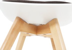 Židle DAMARA, bílá/čokoládová