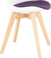 Židle DAMARA, bílá / fialová