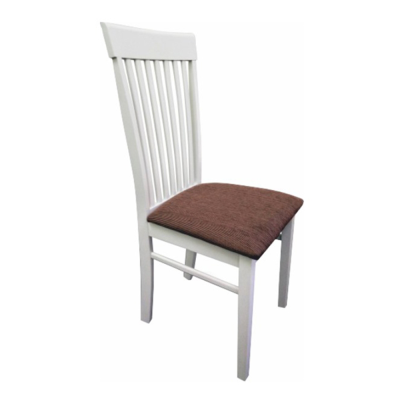 Židle ASTRO NEW, bílá / hnědá látka