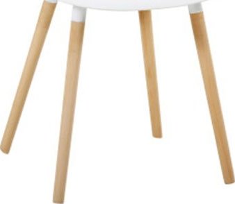 Židle KALISA, bílá plast / buk