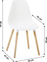 Židle KALISA, bílá plast / buk
