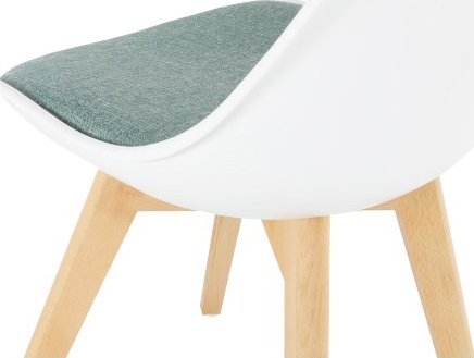 Židle, bílá / zelená, DAMARA