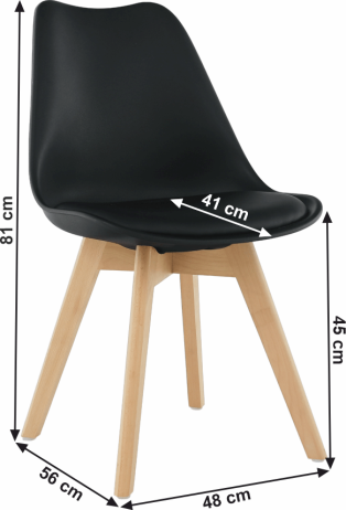 Židle BALI 2 NEW, černá / buk