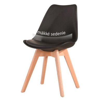 Designová židle BALI, černá/buk
