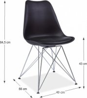 Designová židle METAL, černá