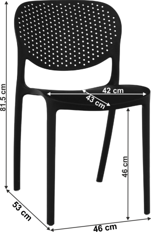 Stohovatelná židle FEDRA new černá