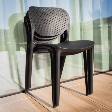 Stohovatelná židle FEDRA new černá