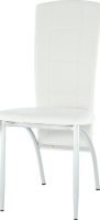 Židle FINA, ekokůže bílá / chrom