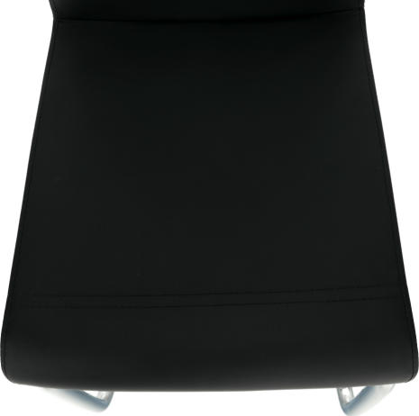 Jídelní židle NEANA, ekokůže černá / bílá + chrom