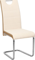 Jídelní židle IZMA, ekokůže béžová / béžová látka