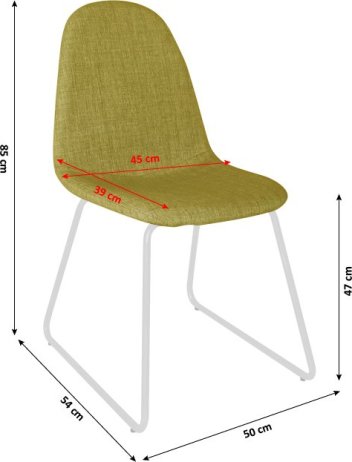 Jídelní židle ONTARI, látka zelená / kov