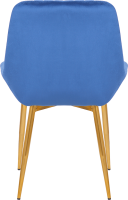 Židle PERLOS, modrá/gold chrom-zlatý