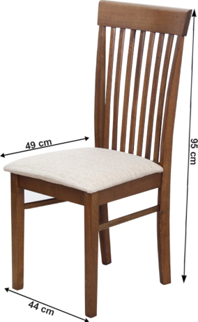 Židle ASTRO NEW, ořech / světlehnědá látka
