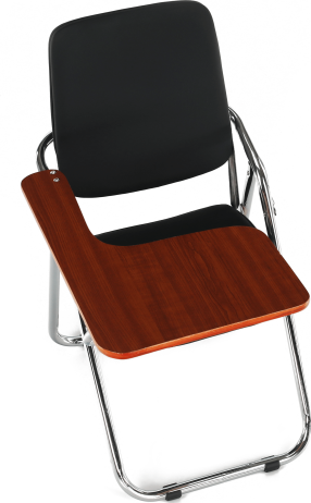 Židle s deskou na psaní, černá/přírodní, SONER