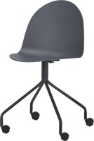 Kancelářská židle s kolečky BRUNA, tmavě šedá, černá
