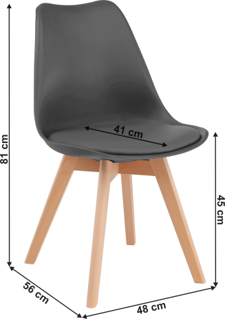 Židle BALI 2 NEW, šedá / buk