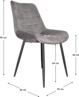 Židle SARIN, šedá / černá