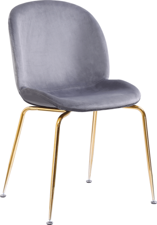 Židle PORTIA, taupe/gold chrom-zlatá