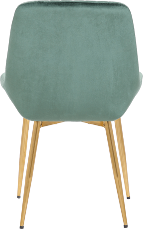 Židle PERLOS, smaragdová/gold chrom-zlatý