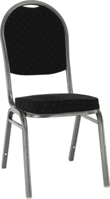 Židle JEFF 3 NEW, látka černá / šedý rám