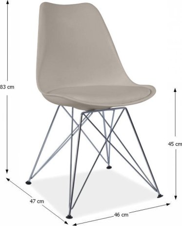 Designová židle METAL, teplá šedá