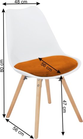Jídelní židle Semer New, terakotová látka