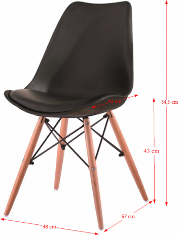 Designová jídelní židle KEMAL, tmavěšedá / buk