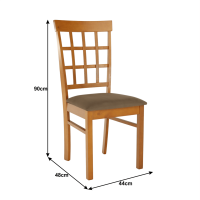 Židle GRID, třešeň/látka hnědá