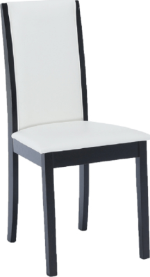 Židle Venis NEW, wenge / ekokůže bílá