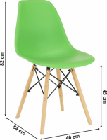 Židle CINKLA 3 NEW, zelená / buk