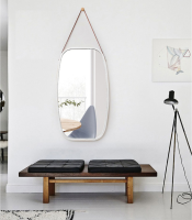 Zrcadlo LEMI 3, bambus/bílá