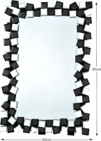 Zrcadlo ELISON TYP 8, černá / bílá