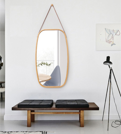 Zrcadlo LEMI 3, přírodní bambus