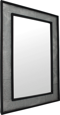 Zrcadlo ELISON TYP 9, stříbrná / černá