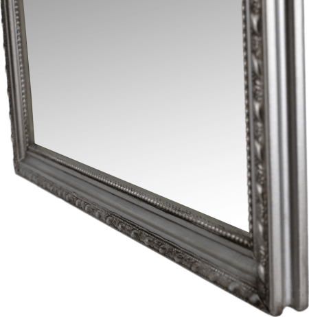 Zrcadlo, stříbrný dřevěný rám, MALKIA TYP 3